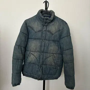 YEVS 데님 블루 다운 자켓