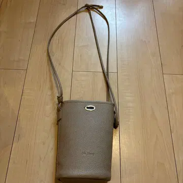 베이지 가죽풍 숄더백