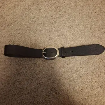 천연 가죽 블랙 벨트 심플