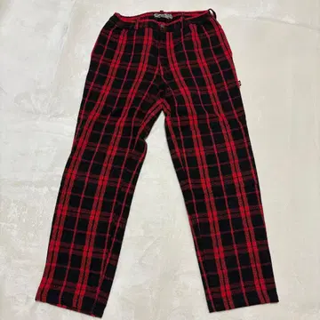 y110917 HEX ANTISTYLE 캐주얼 팬츠 체크 무늬 로고