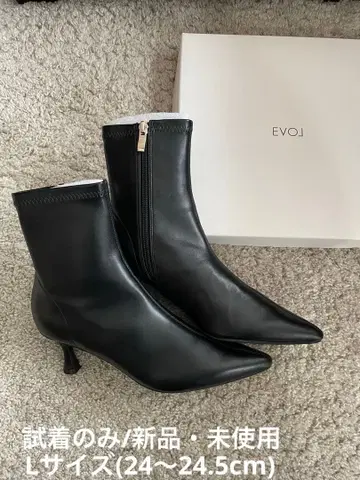 EVOL 포인티드 스트레치 부츠 블랙 미사용 새상품 24~24.5cm