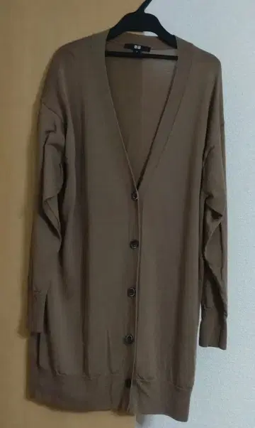 UNIQLO 브라운 울 가디건 M