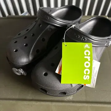 새상품, 미사용 crocs 블랙 샌들 43-44