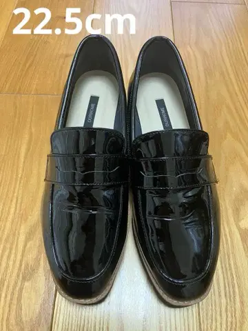 OURHOME 에나멜 가죽 로퍼 신발 22.5