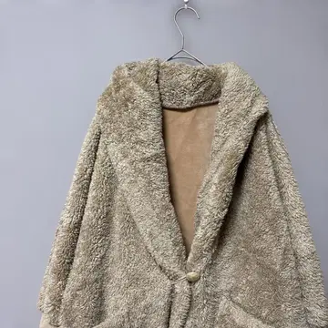 시모 셰리 돌먼 슬리브 보아 자켓(F) 베이지 속기모 따뜻한