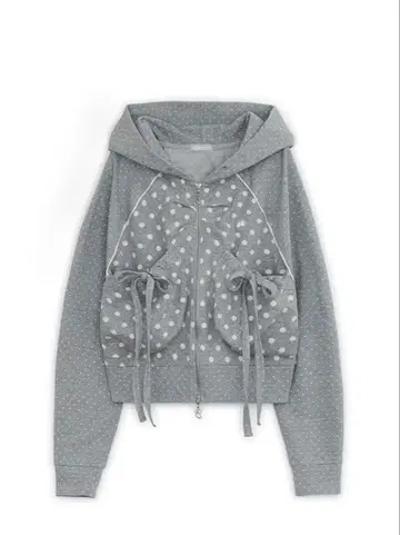 hug your skin 도트 빅 포켓 후디