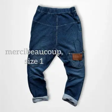 1587 mercibeaucoup 메르시보쿠 맨투맨 데님