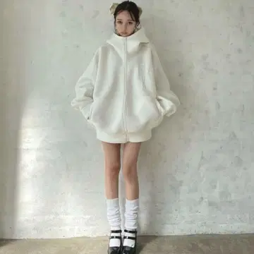 fiction tokyo 본딩 더블 지퍼 후디