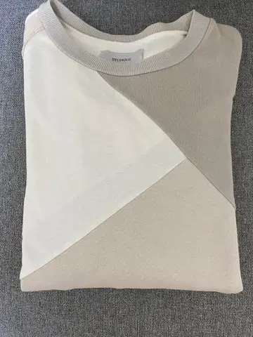 STUDIOUS 패치워크 맨투맨 풀오버