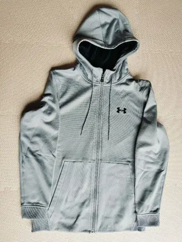 언더 아머 그레이 풀 집업 후드티