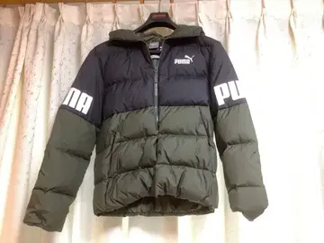 PUMA 다운 자켓 블랙/올리브