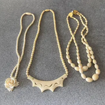 아이보리 목걸이 3세트