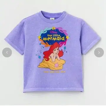 170 사이즈 아리엘 T셔츠 보라색 퍼플 디즈니 시마무라 반팔