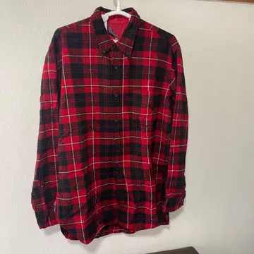 레어 50년대 펜들턴 빨간색과 검은색 체크 무늬 플란넬 셔츠