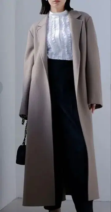 anuans 아뉴앙스 리버 롱 체스터 코트