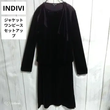 INDIVI 벨로아 셋업 원피스 자켓 인디비