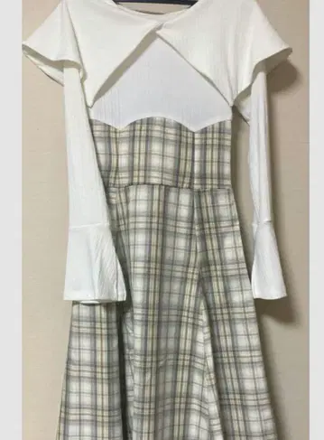 더즐린 빅 컬러 체크 코르셋 원피스 M 사이즈