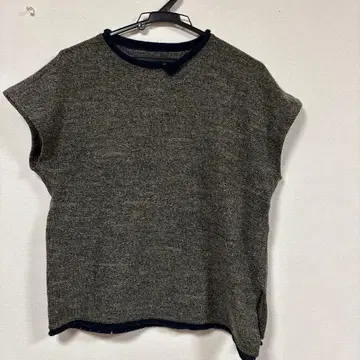 HAI SPORTING GEAR 반팔 니트 그레이 네이비