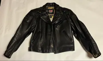 NANKAI 더블 라이더 자켓 소가죽 집업 안감 올 패턴 블랙 L