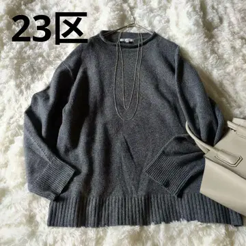 23구 울 캐시미어 블렌드 벌키 모크넥 니트