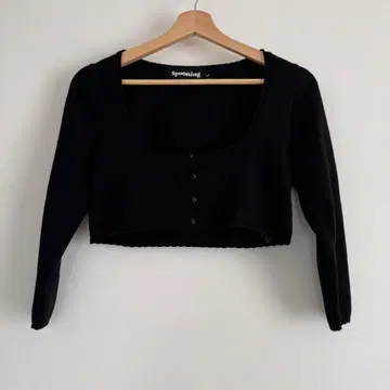 SPOONING 스푸닝 스퀘어넥 크롭 가디건 S