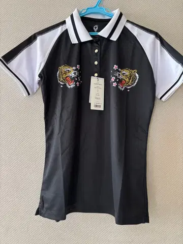 V TWELVE 골프 셔츠 M 블랙/화이트