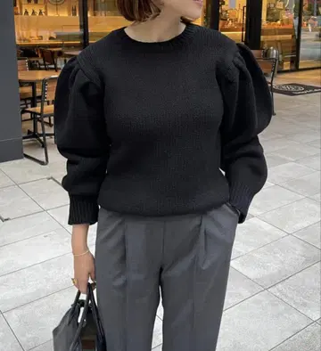 OHGA PUFF KNIT 블랙