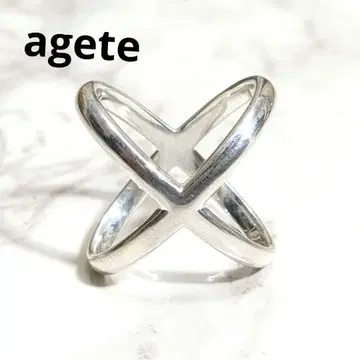 agete 아가트 실버 은제 반지 크로스