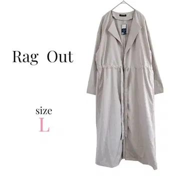 RagOut [ L ] 롱 코트 허리 개더 코트 아이보리 아우터