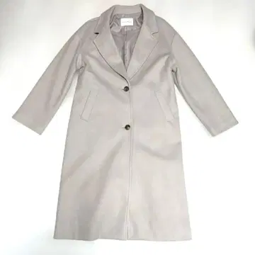 베이지 체스터 코트 울 혼방