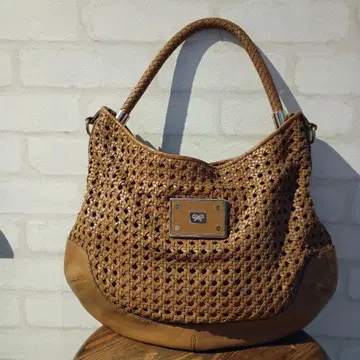 아냐 힌드마치 뜨개질 가죽 숄더백