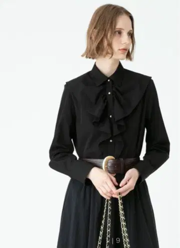 allureville THOMAS MASON 프론트 프릴 셔츠