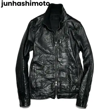 정가 18만 junhashimoto 카프 가죽 이너 라이더스 2 블랙