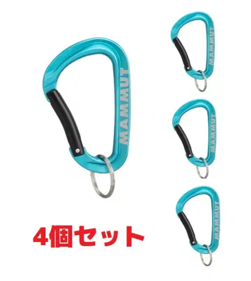4개 세트 MAMMUT 미니 카라비너 281000300 스카이블루 키링