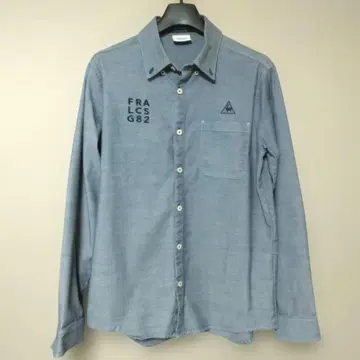 르꼬끄 긴팔 셔츠 L 사이즈 버튼 다운 블루 데상트제