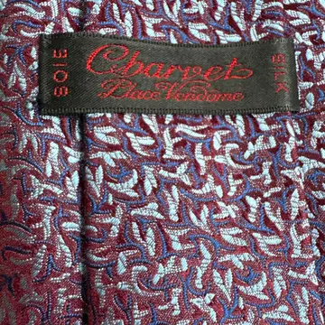 Charvet 실크 넥타이 다크 레드 미사용품