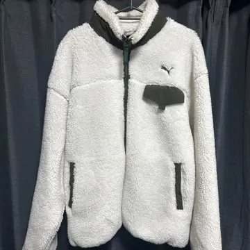 PUMA 플리스 자켓 화이트