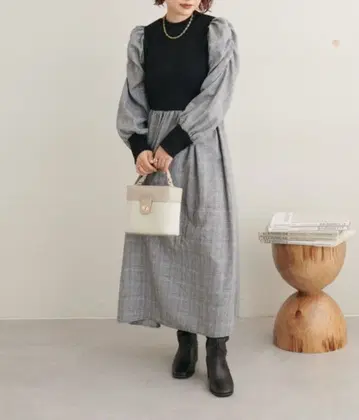 내추럴 쿠튀르 소매 컨셔스 도킹 원피스