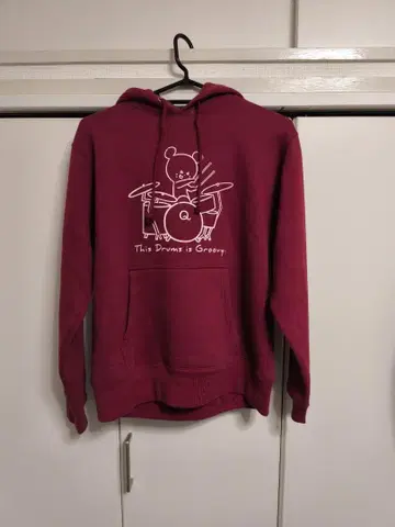 큐소네코가미 드럼 캐릭터 후디 M 사이즈 후드티