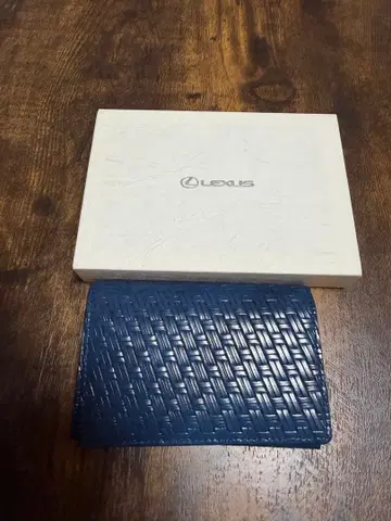 렉서스 네이비 가죽 명함지갑