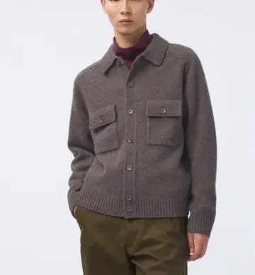 [ 미사용 ] 유니클로 UNIQLO U 라무 니트 자켓 M 사이즈