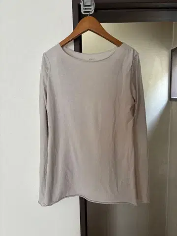 evam eva 오가닉 코튼 T셔츠 베이지