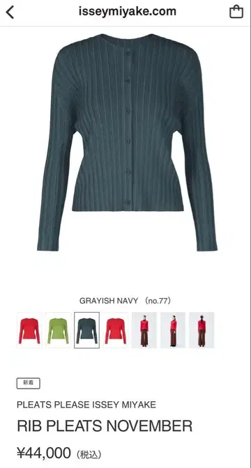 RIB PLEATS NOVEMBER GRAYISH NAVY