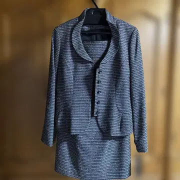 여성용 셋업 수트 라메 믹스 포멀