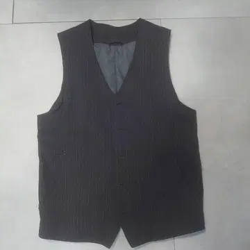 incarnation 코튼 폴리에스터 스트라이프 베스트 네이비