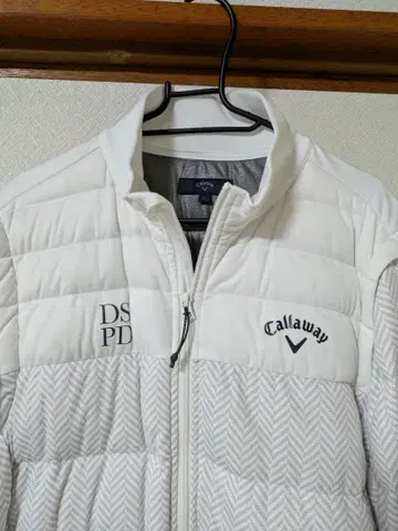 캘러웨이 패딩 자켓 S 화이트 헤링본