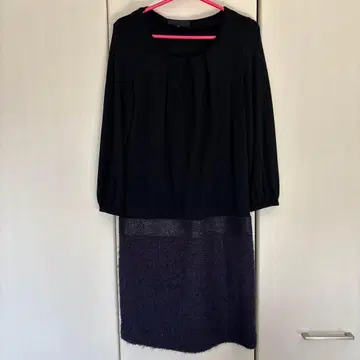 UNTITLED 블랙 보라색 원피스 사이즈 2