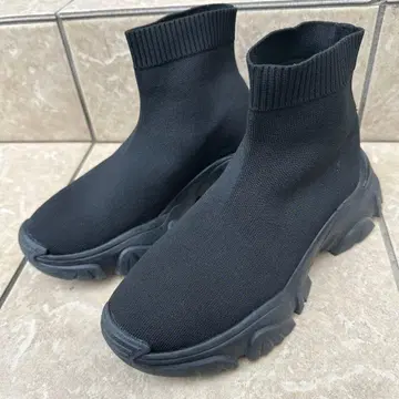 STACCATO 블랙 니트 부츠 22cm 새상품급