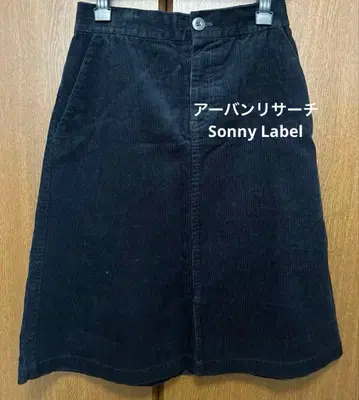 어반 리서치 서니 라벨 코듀로이 스커트 네이비