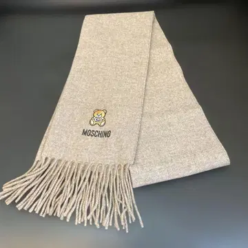 새상품급 모스키노 MOSCHINO 머플러 여성용 베이지 라이트 브라운